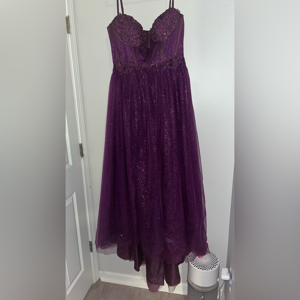 purple prom dress, only wore once.